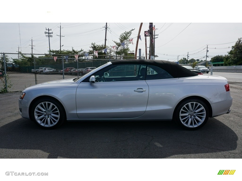 2011 A5 2.0T quattro Convertible - Ice Silver Metallic / Black photo #11