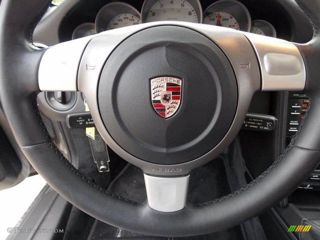 2009 Porsche 911 Carrera S Coupe Black Steering Wheel Photo #115894065