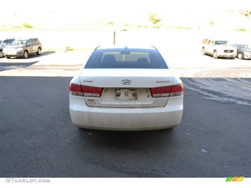 2008 Sonata Limited - Powder White Pearl / Black photo #3