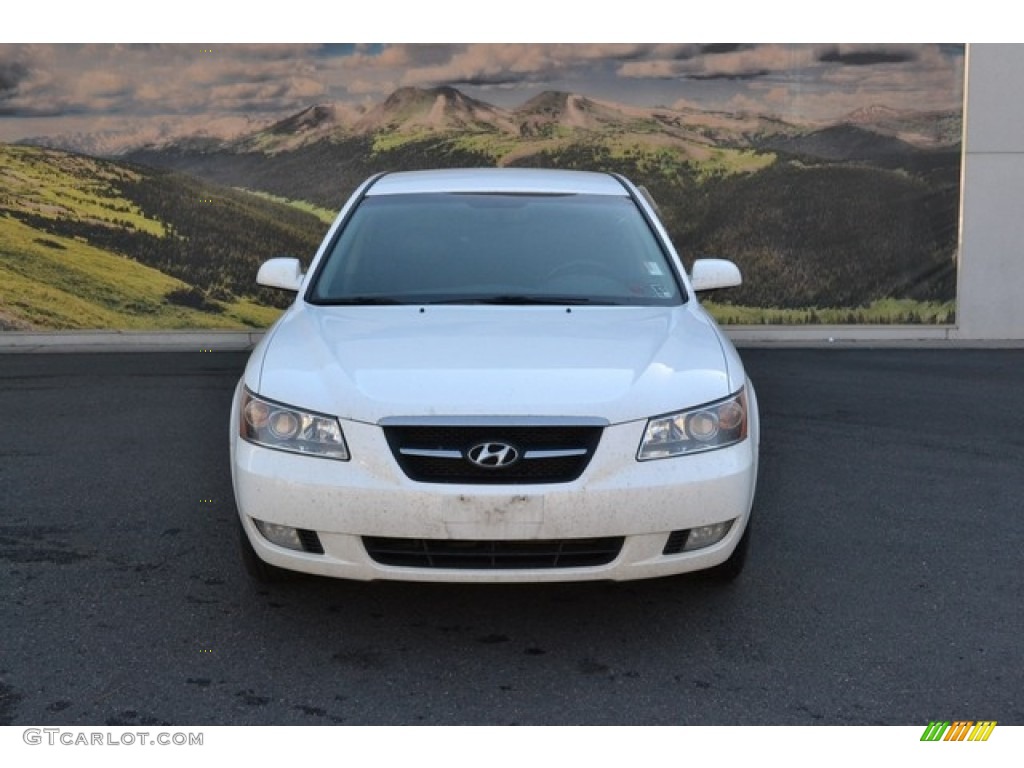 2008 Sonata Limited - Powder White Pearl / Black photo #6