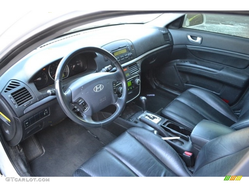 2008 Sonata Limited - Powder White Pearl / Black photo #7