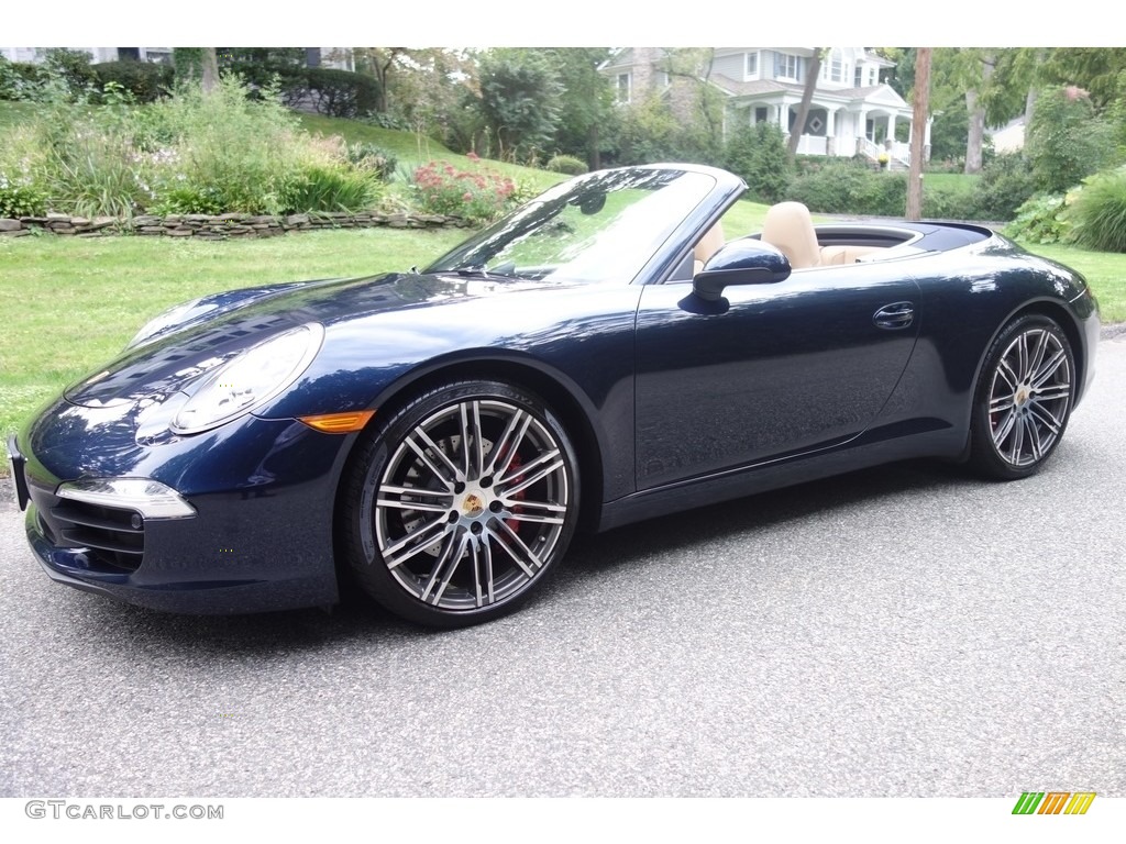Dark Blue Metallic 2015 Porsche 911 Carrera S Cabriolet Exterior Photo #115904813