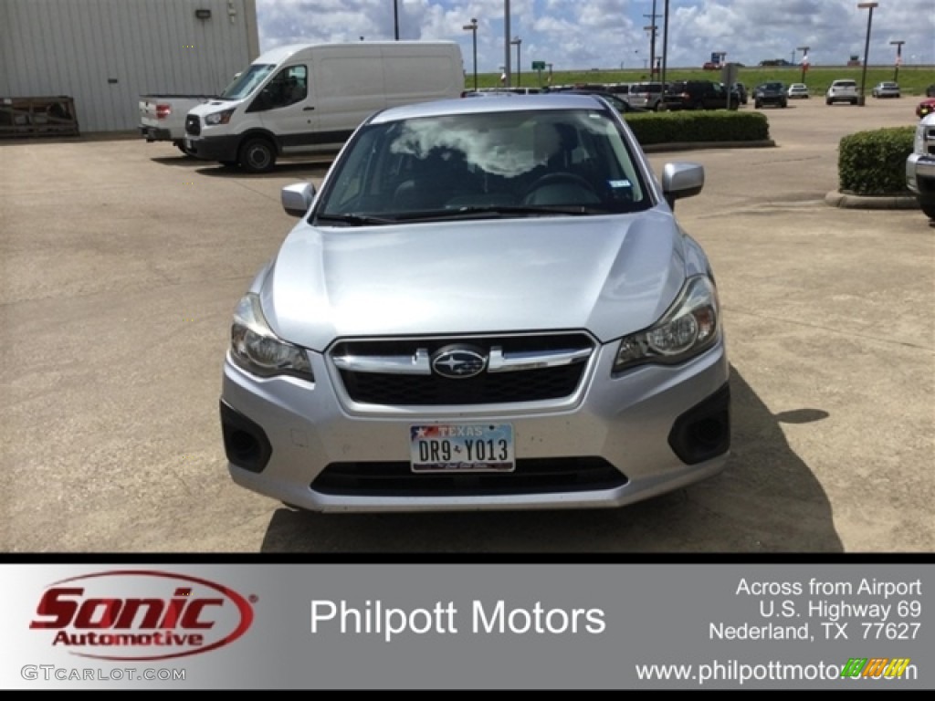 2012 Impreza 2.0i Premium 4 Door - Ice Silver Metallic / Black photo #1