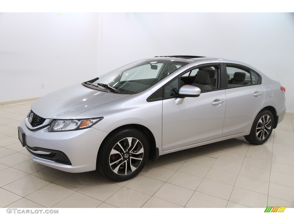 Alabaster Silver Metallic 2014 Honda Civic EX Sedan Exterior Photo #115906418