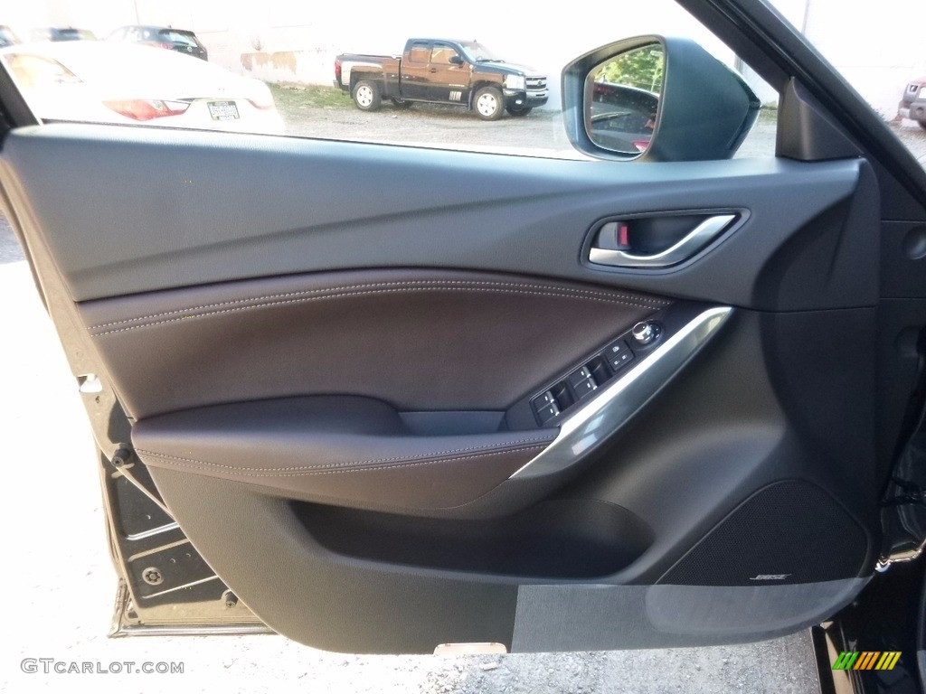 2017 Mazda Mazda6 Grand Touring Black/Espresso Door Panel Photo #115906808