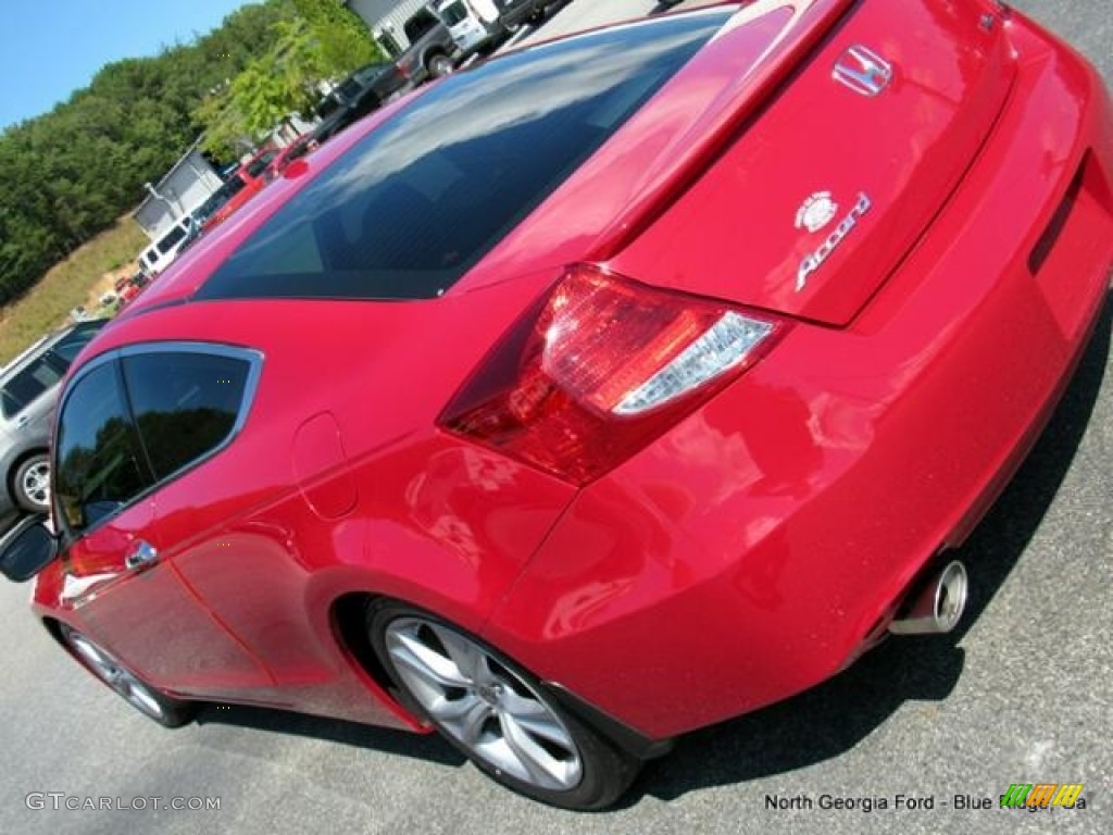 2012 Accord EX-L V6 Coupe - San Marino Red / Black photo #32