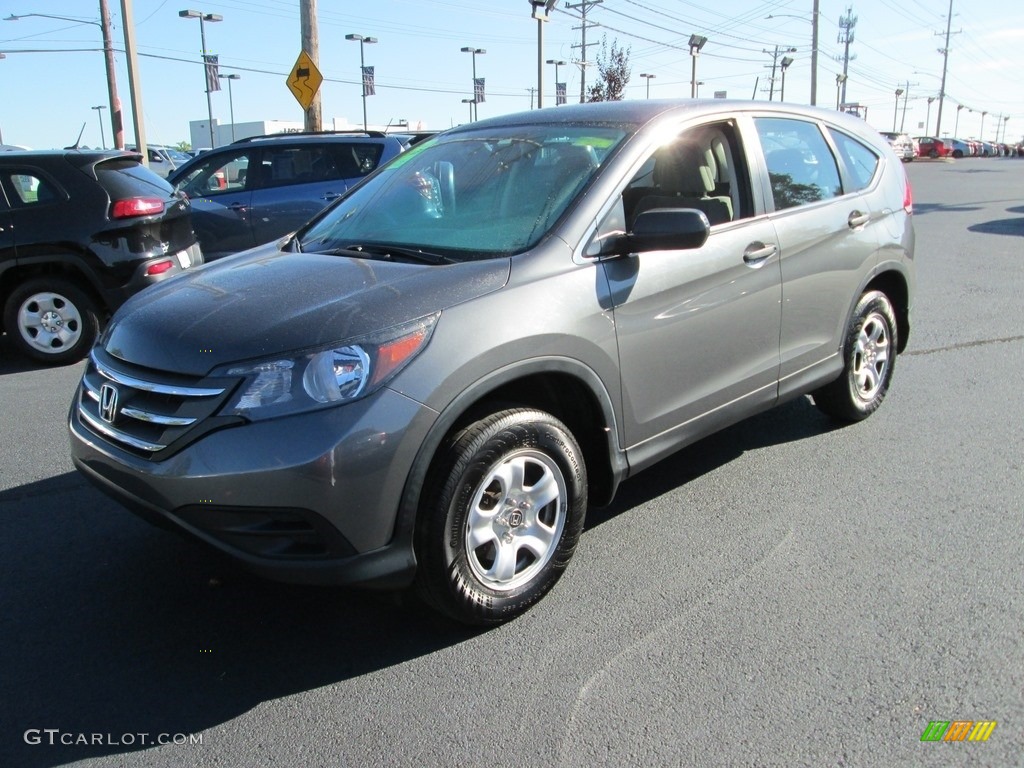 2013 CR-V LX AWD - Polished Metal Metallic / Gray photo #2