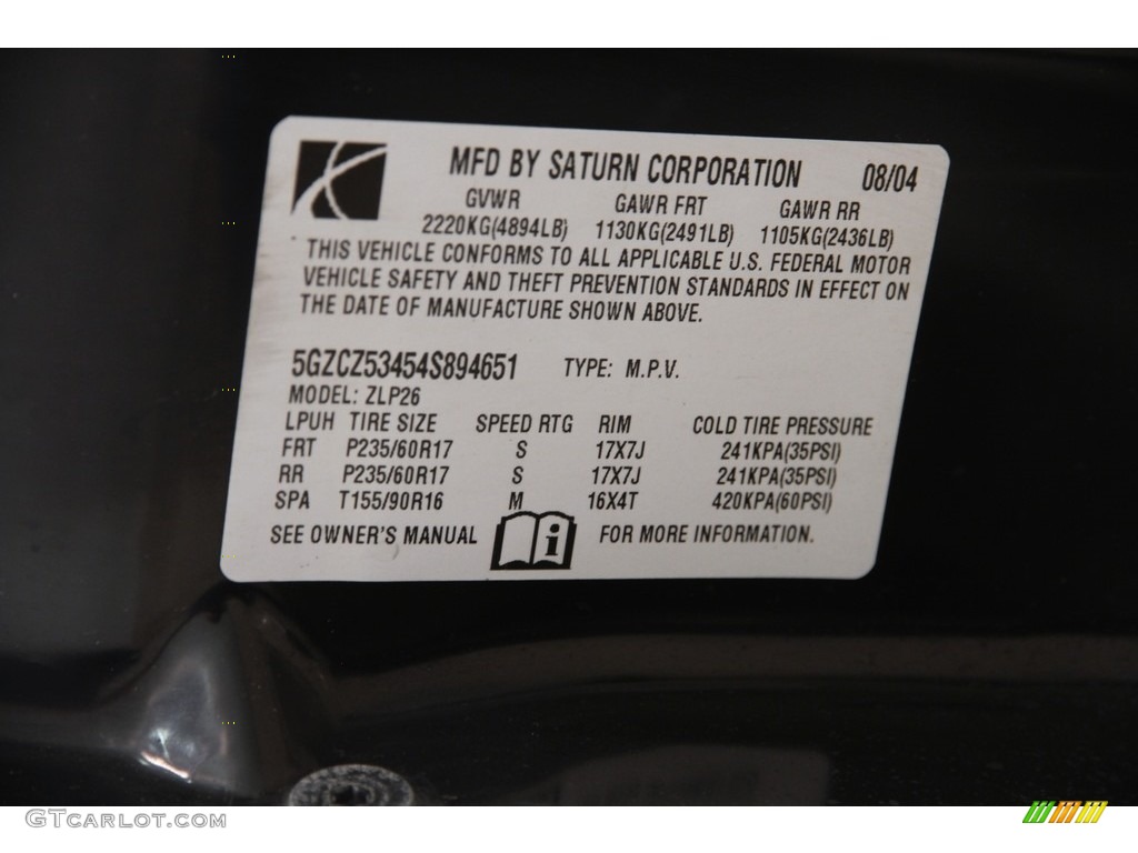 2004 VUE V6 - Polar White / Gray photo #14