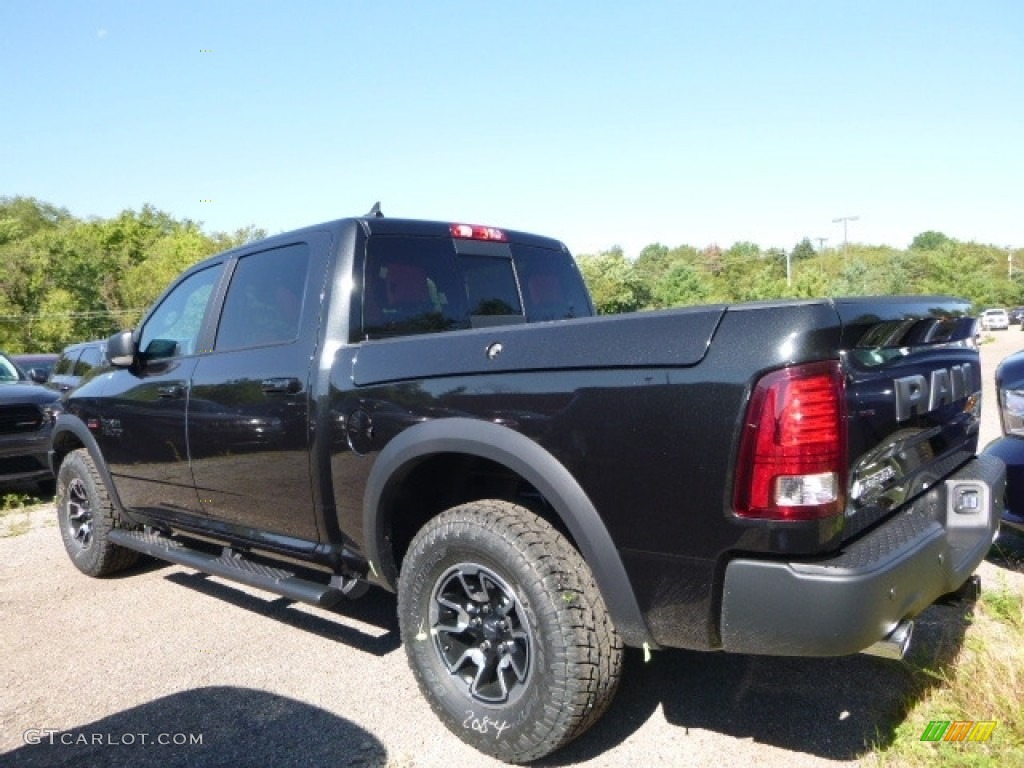 Brilliant Black Crystal Pearl 2017 Ram 1500 Rebel Crew Cab 4x4 Exterior Photo #115915292