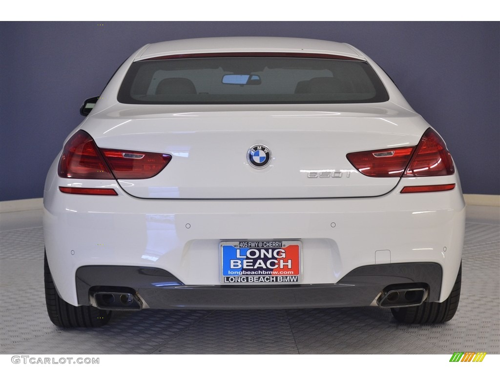 2017 6 Series 650i Gran Coupe - Alpine White / Black photo #5