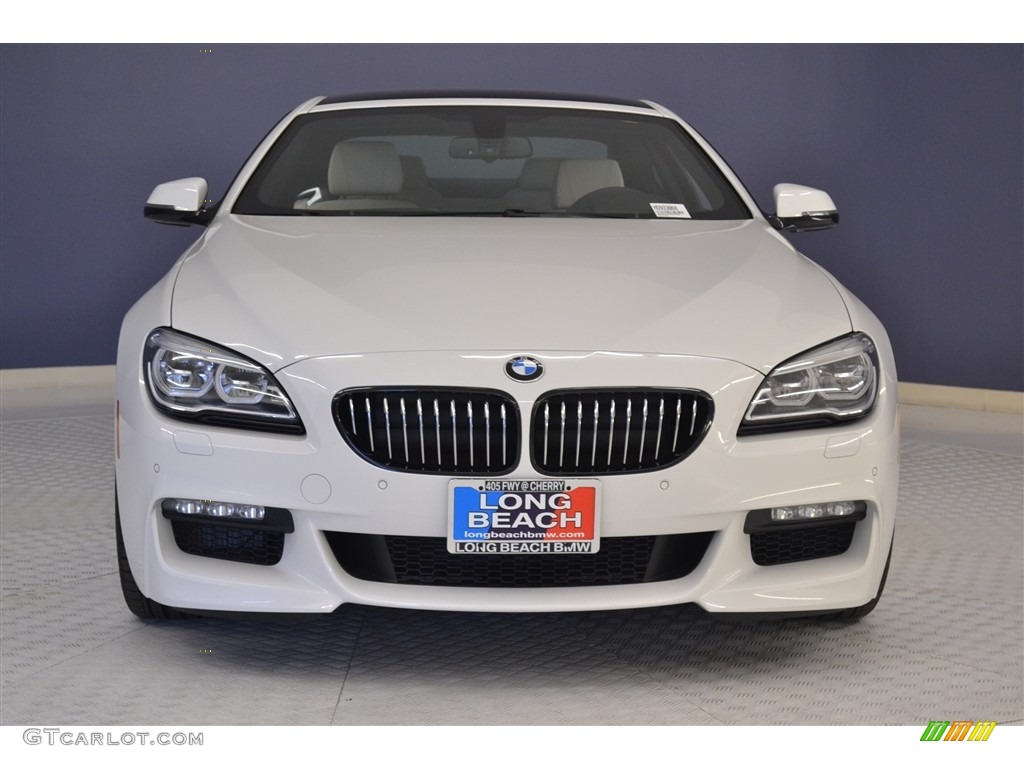 2017 6 Series 640i Coupe - Alpine White / Ivory White photo #2