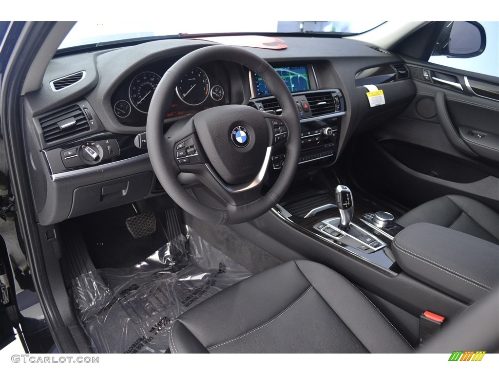 Black Interior 2017 BMW X3 sDrive28i Photo #115923632