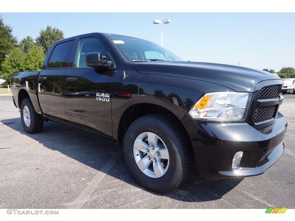 Brilliant Black Crystal Pearl 2017 Ram 1500 Express Quad Cab Exterior Photo #115924535