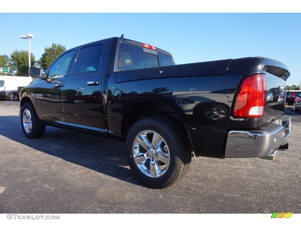 2017 1500 Big Horn Crew Cab - Brilliant Black Crystal Pearl / Black/Diesel Gray photo #2