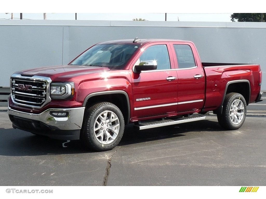 Crimson Red Tintcoat 2017 GMC Sierra 1500 SLT Double Cab 4WD Exterior Photo #115929666