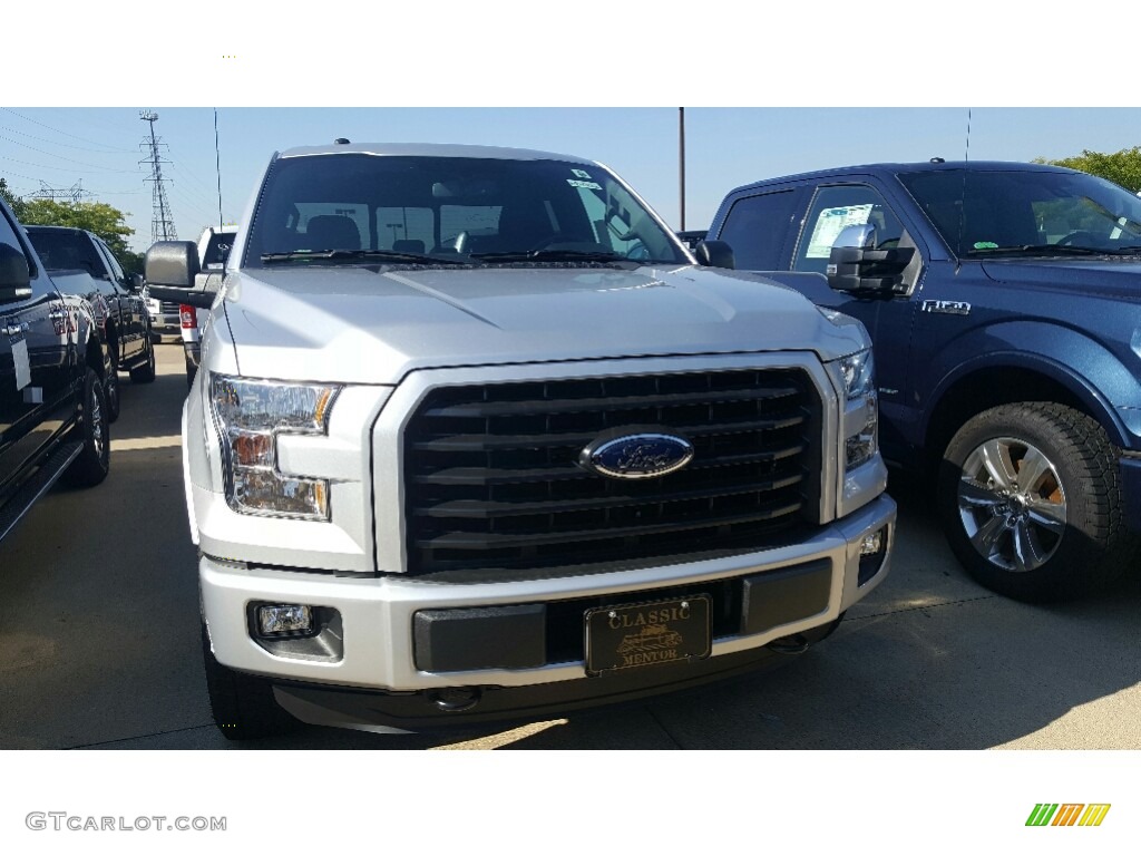 2016 F150 XL SuperCab 4x4 - Ingot Silver / Black photo #2