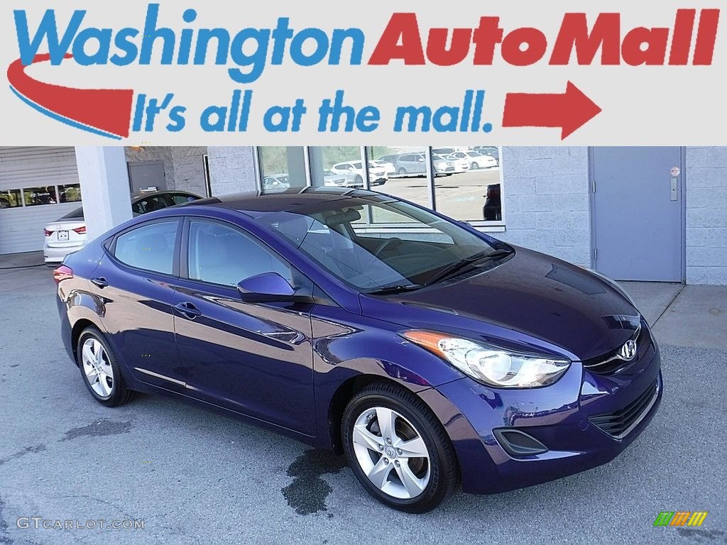 2011 Elantra GLS - Indigo Blue Pearl / Gray photo #1