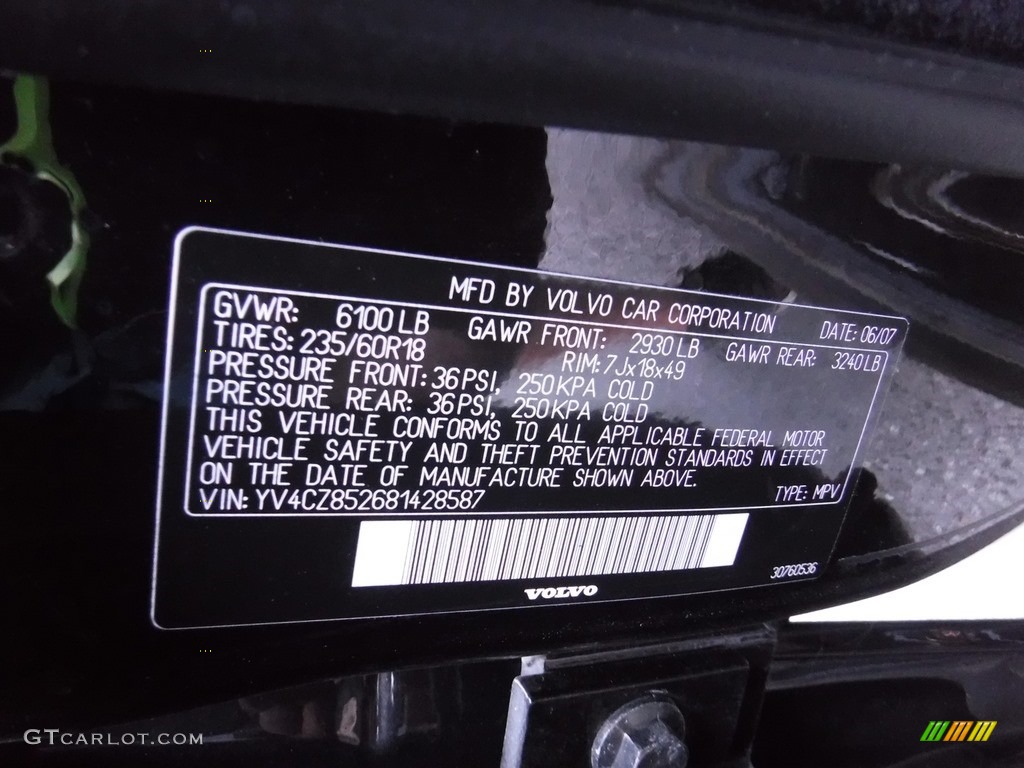 2008 XC90 V8 AWD - Ember Black Metallic / Off Black photo #21