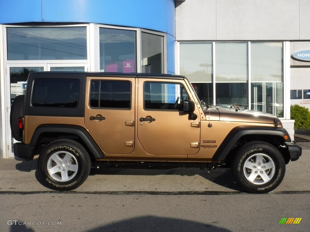 2015 Wrangler Unlimited Sport 4x4 - Copper Brown Pearl / Black photo #2