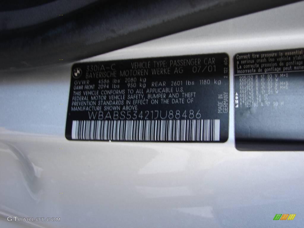 2001 3 Series 330i Convertible - Titanium Silver Metallic / Tanin Red photo #12