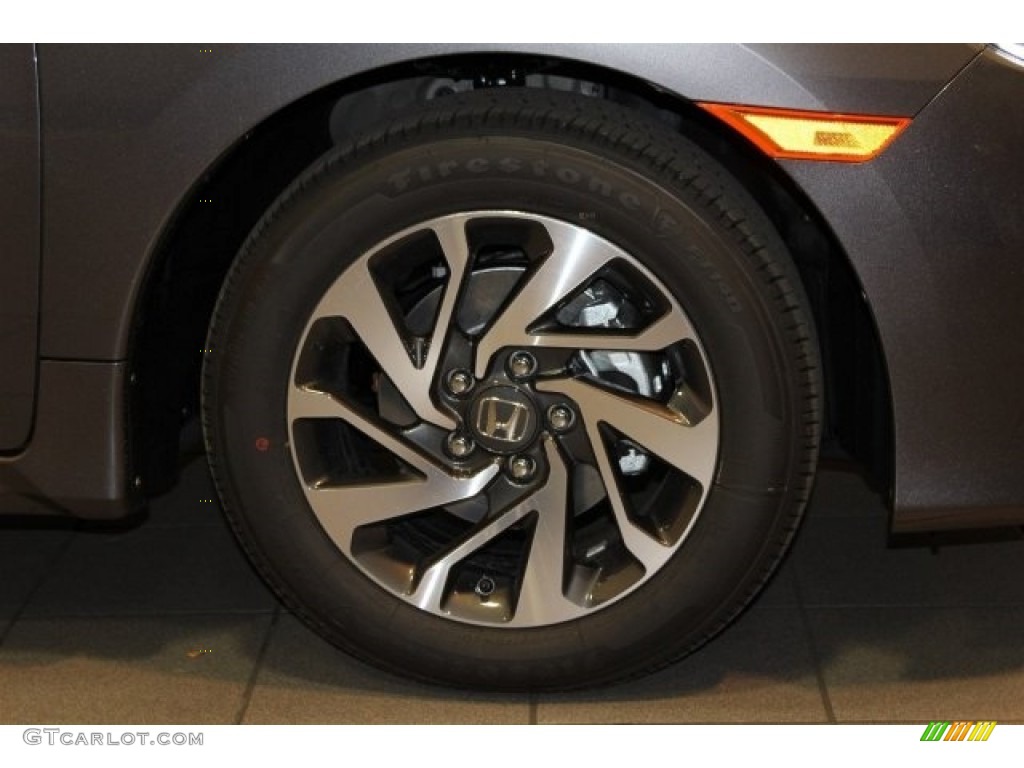 2016 Civic EX Sedan - Modern Steel Metallic / Gray photo #6