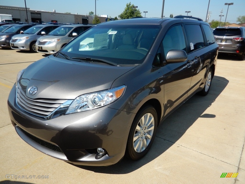 2017 Sienna XLE AWD - Predawn Gray Mica / Ash photo #1