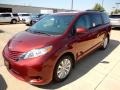2017 Salsa Red Pearl Toyota Sienna LE AWD  photo #1