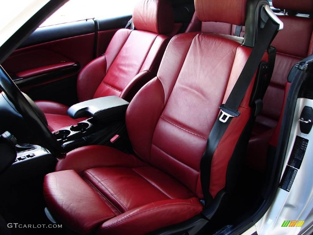 2001 3 Series 330i Convertible - Titanium Silver Metallic / Tanin Red photo #22