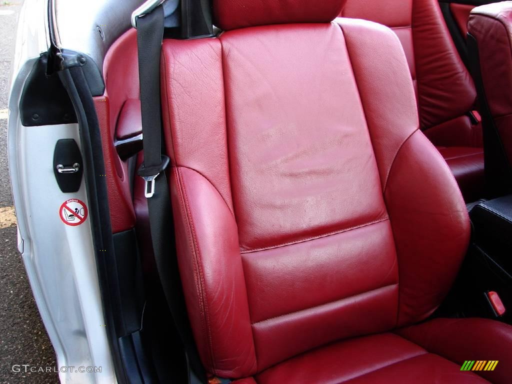 2001 3 Series 330i Convertible - Titanium Silver Metallic / Tanin Red photo #25