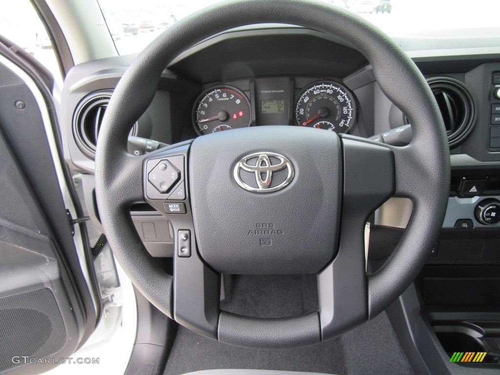 2017 Toyota Tacoma SR Access Cab Cement Gray Steering Wheel Photo #115942605