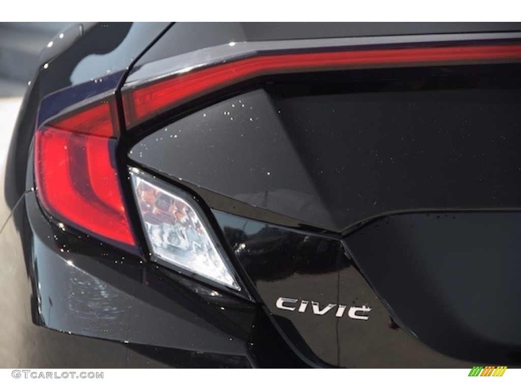 2016 Civic LX Coupe - Crystal Black Pearl / Black/Ivory photo #3