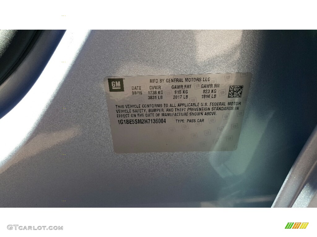 2017 Cruze LT - Arctic Blue Metallic / Jet Black photo #7