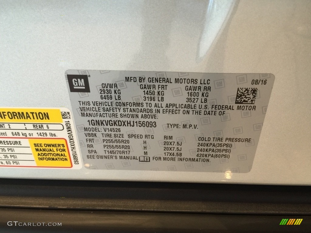 2017 Traverse LT AWD - Silver Ice Metallic / Ebony photo #11