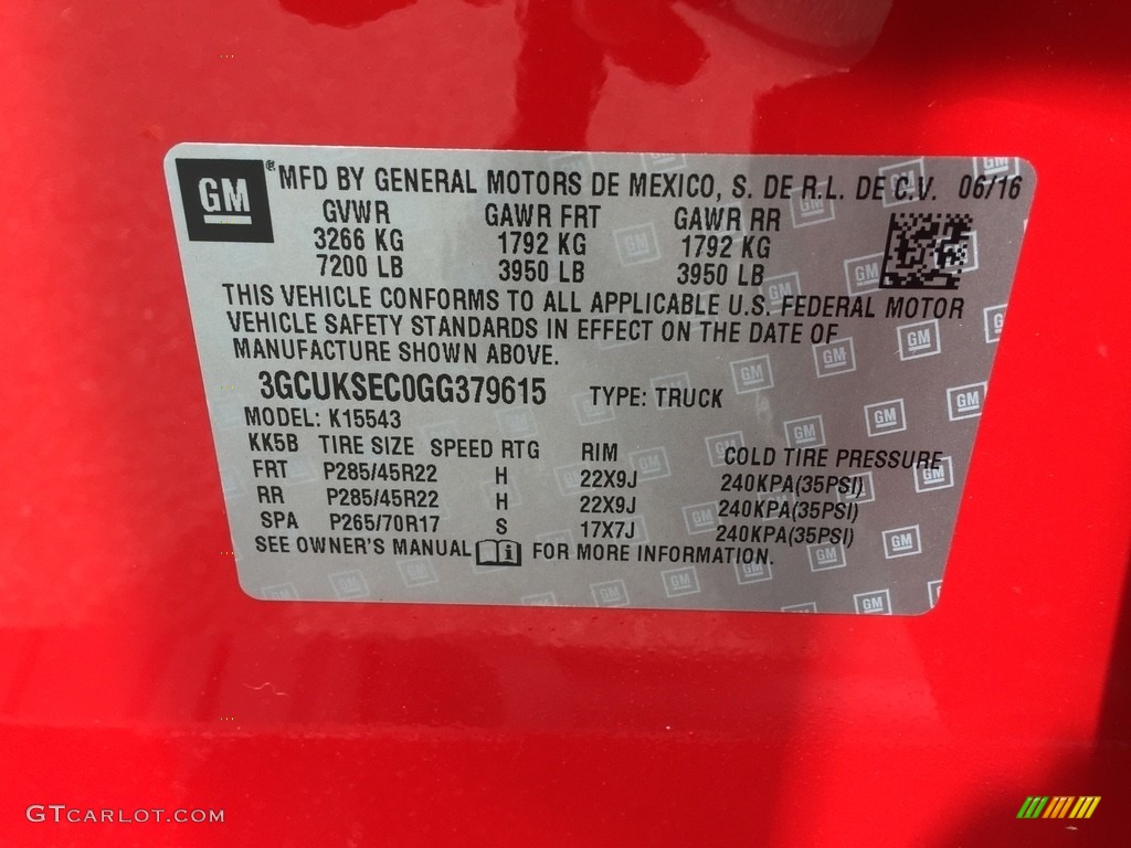 2016 Silverado 1500 LTZ Crew Cab 4x4 - Red Hot / Jet Black photo #11