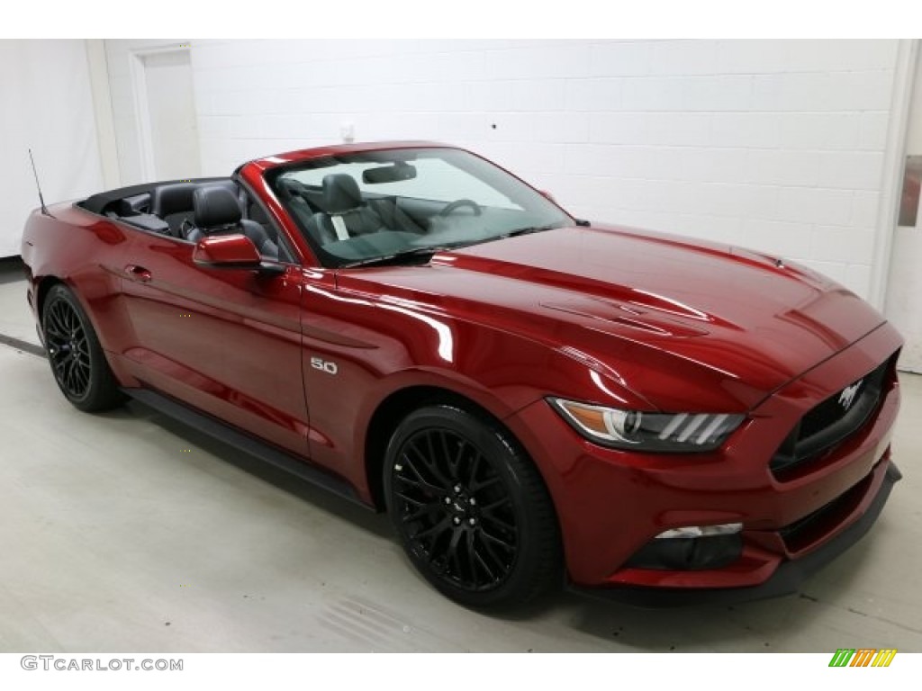2017 Mustang GT Premium Convertible - Ruby Red / Ebony photo #5