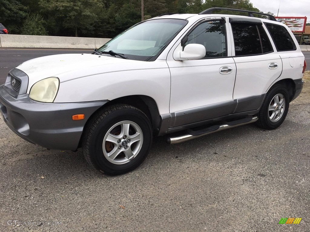 2003 Santa Fe GLS 4WD - Nordic White / Gray photo #2