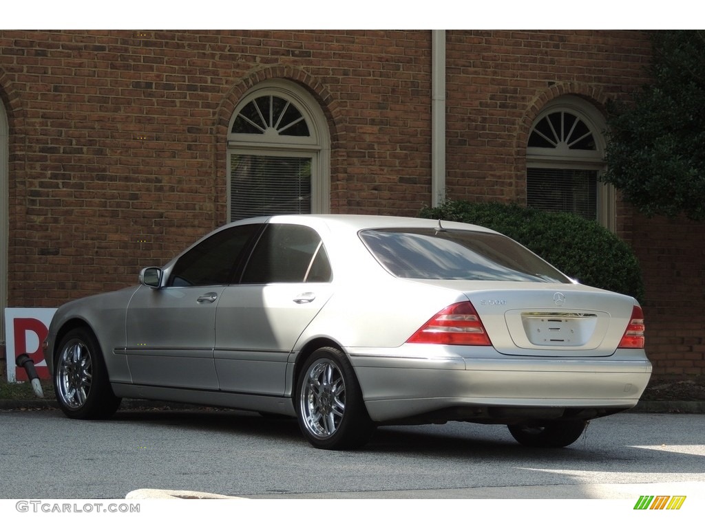 2000 S 500 Sedan - Brilliant Silver Metallic / Ash photo #3
