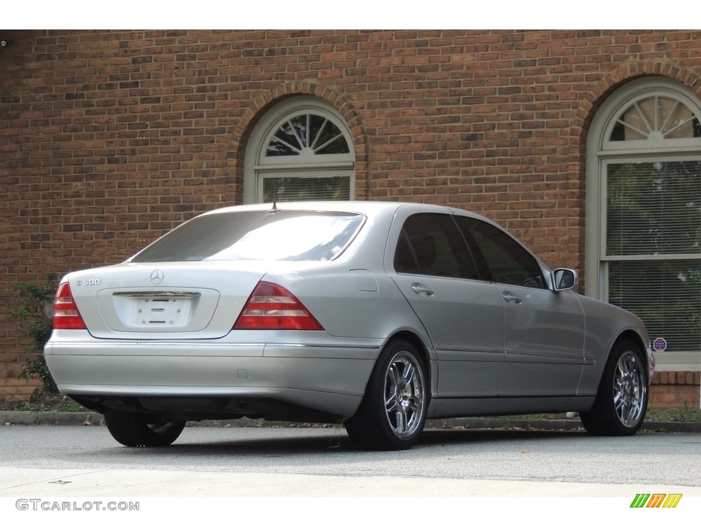 2000 S 500 Sedan - Brilliant Silver Metallic / Ash photo #4