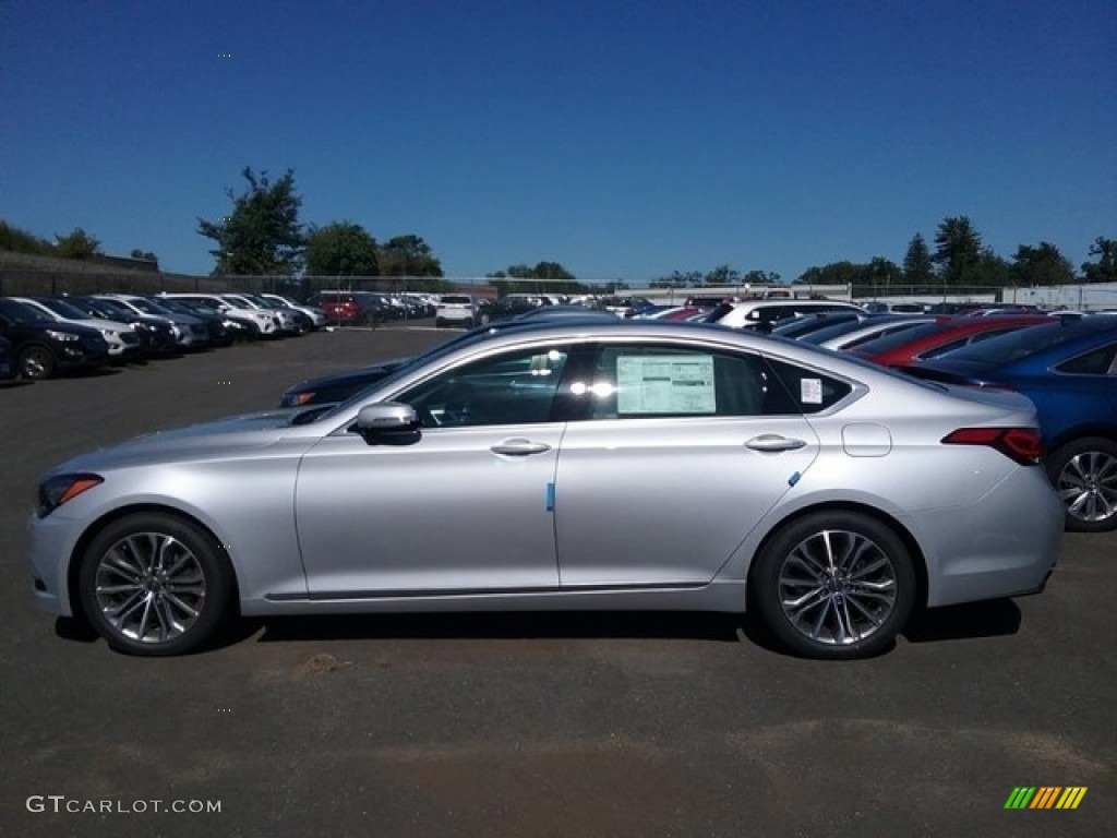 2017 Genesis G80 AWD - Santiago Silver / Black Monotone photo #2