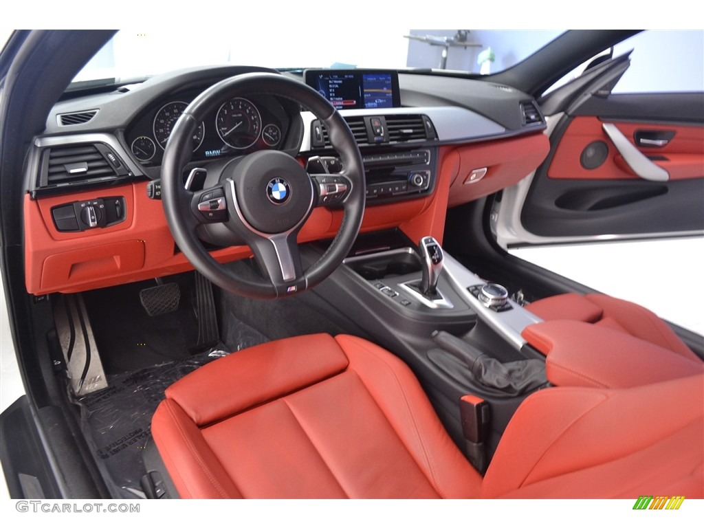 Coral Red/Black Highlight Interior 2015 BMW 4 Series 435i Coupe Photo #115962156