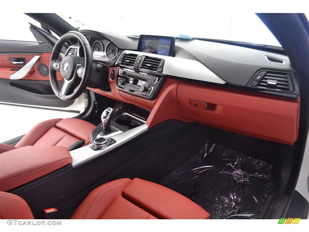 2015 BMW 4 Series 435i Coupe Coral Red/Black Highlight Dashboard Photo #115962261