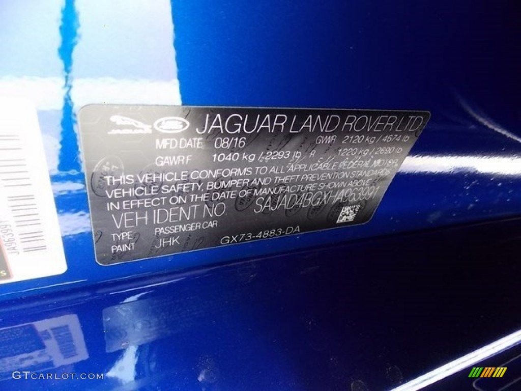 2017 XE Color Code JHK for Caesium Blue Photo #115965036