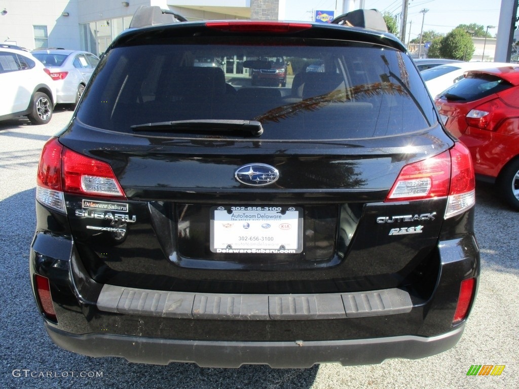 2011 Outback 2.5i Premium Wagon - Crystal Black Silica / Warm Ivory photo #5