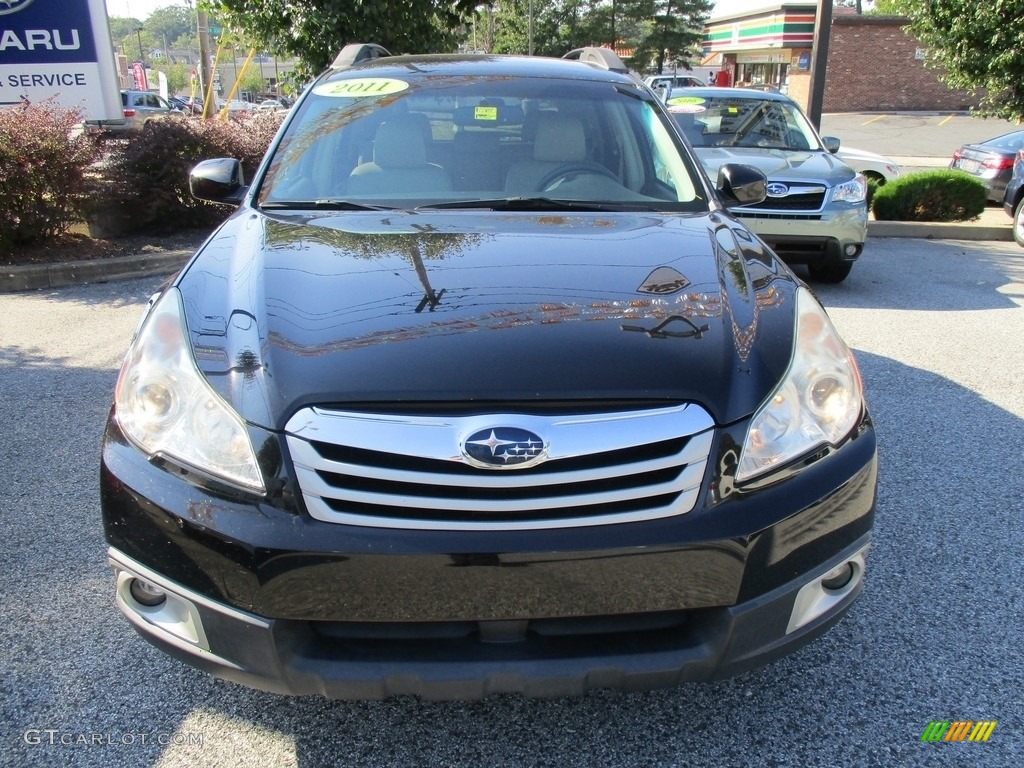 2011 Outback 2.5i Premium Wagon - Crystal Black Silica / Warm Ivory photo #8