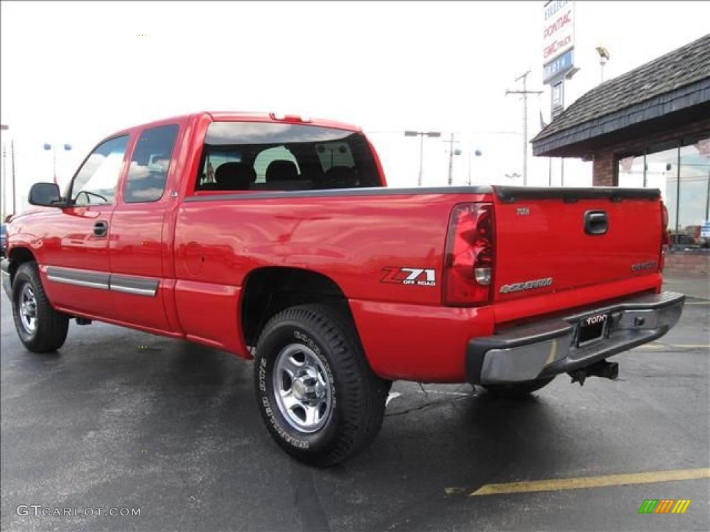 2003 Silverado 1500 LS Extended Cab 4x4 - Victory Red / Dark Charcoal photo #3