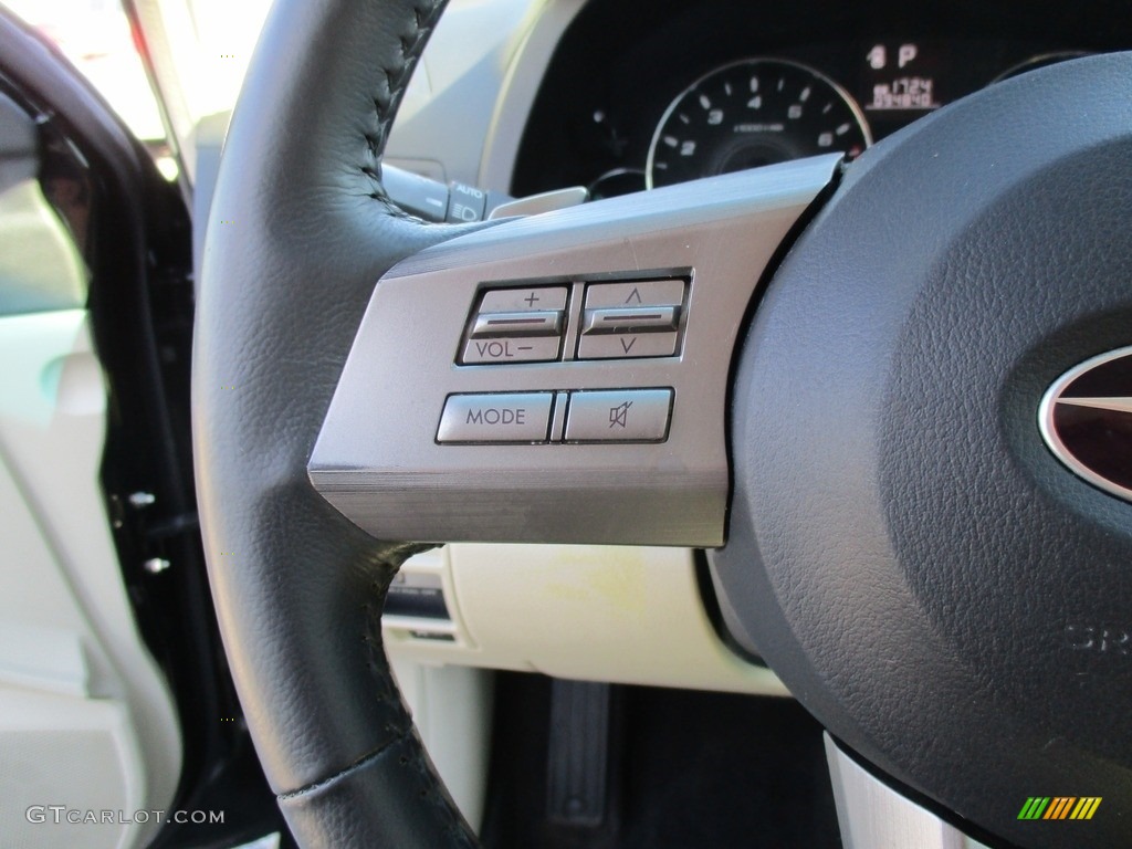 2011 Outback 2.5i Premium Wagon - Crystal Black Silica / Warm Ivory photo #28