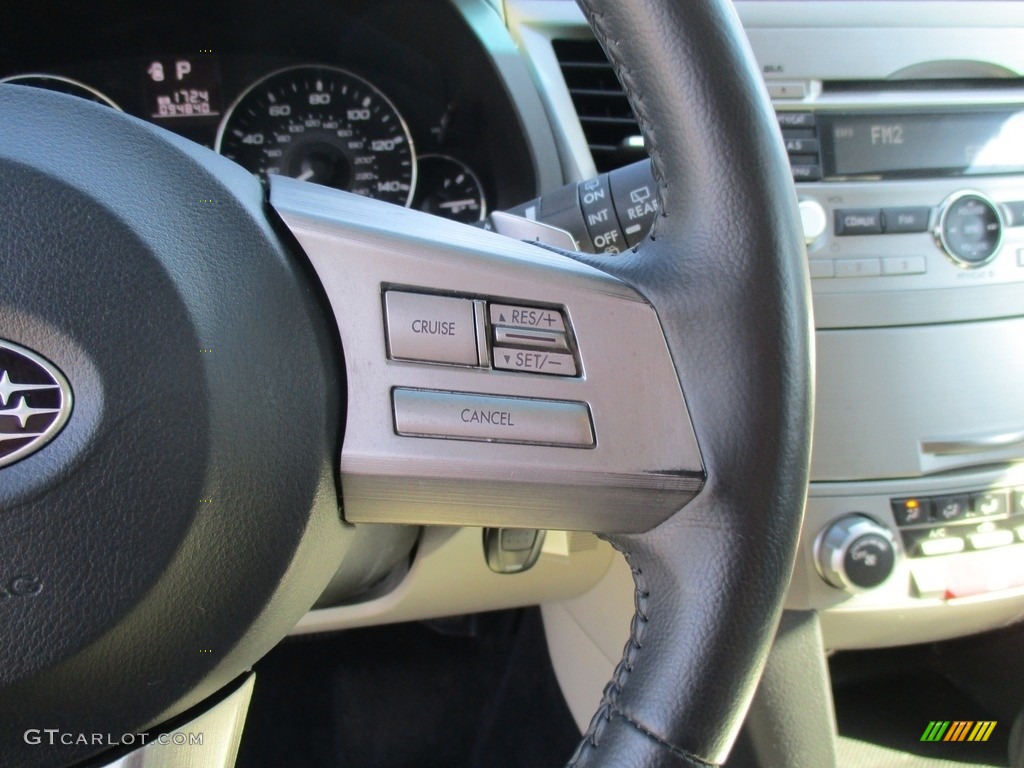 2011 Outback 2.5i Premium Wagon - Crystal Black Silica / Warm Ivory photo #29