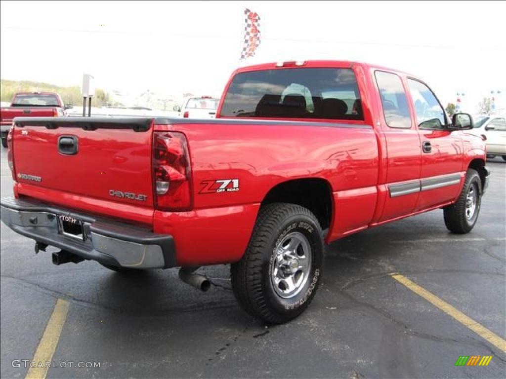 2003 Silverado 1500 LS Extended Cab 4x4 - Victory Red / Dark Charcoal photo #4