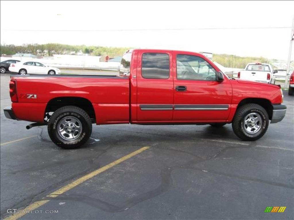 2003 Silverado 1500 LS Extended Cab 4x4 - Victory Red / Dark Charcoal photo #5