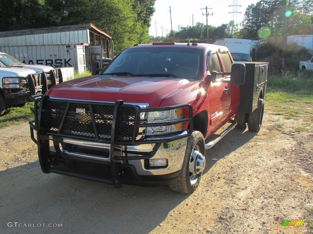 2013 Silverado 3500HD LT Crew Cab 4x4 - Victory Red / Ebony photo #1